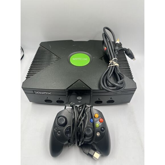 Microsoft Original Xbox Console w/ OEM Controller & AV Cord Tested Working - Picture 1 of 16